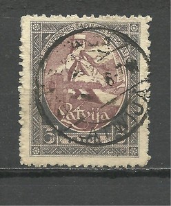 LATVIA 1920, First National Assembly, 5 Rubli, used
