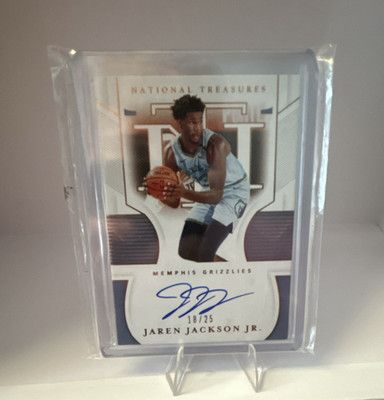 Panini National Treasures Jaren Jackson Jr. Auto Bronze /25 #S-JJJ Grizzlies