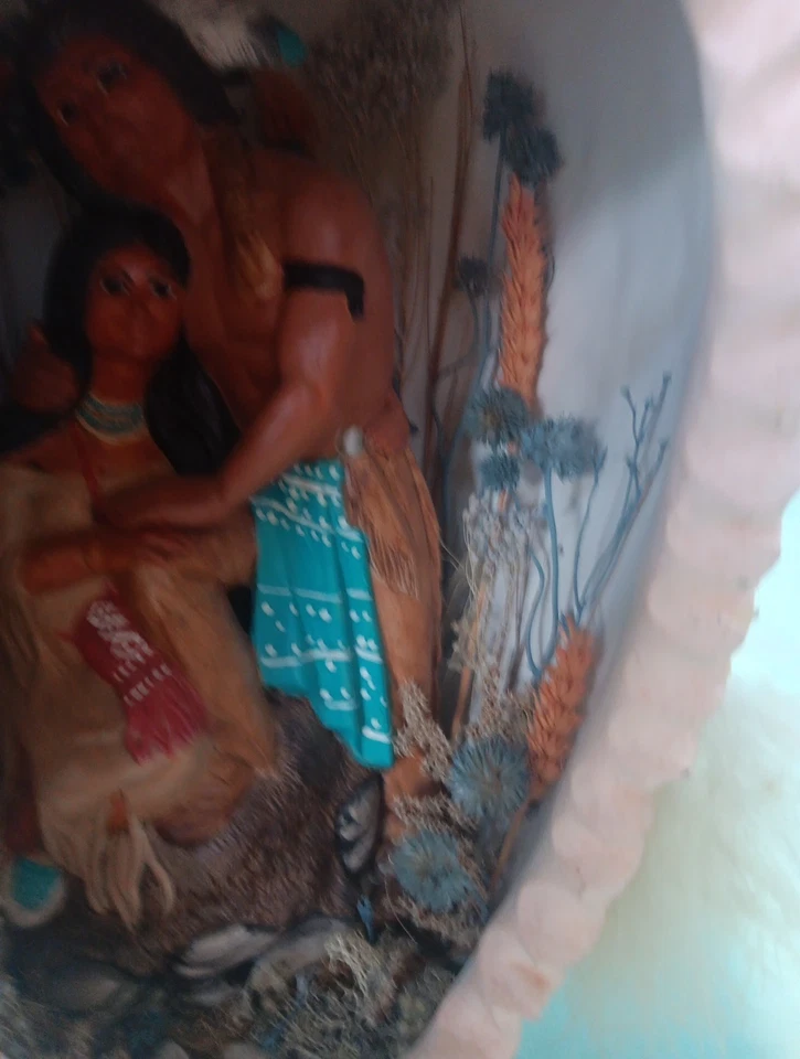 Vative Lamp With Native Statue In Lamp 17in Tall 7 In Wide - Image 4 of 4