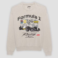 Men's Formula 1 Racing Crewneck Pullover Sweatshirt - Gray XL