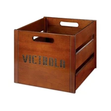 Victrola Wooden Record Crate - Mahogany