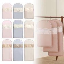 Space Saving Hanging Garment Bag with Self Compression Zipper OY