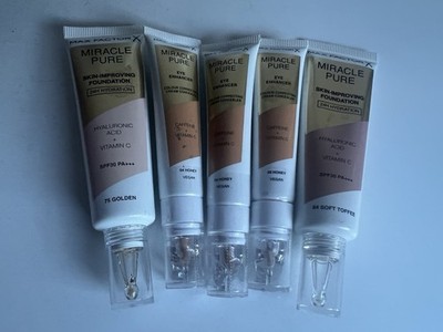 Miracle Pure Foundation SPF30 Golden 75  84 Toffee Eye Enhancer 04 Honey Vegan