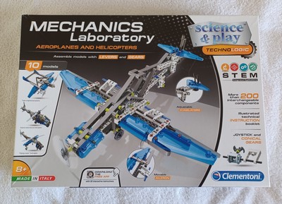 Clementoni Mechanics Laboratory Aeroplanes and Helicopters STEM Science Play Kit