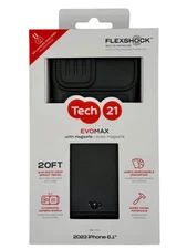 Tech21 Evo Max iPhone 15 -MagSafe - Impact Case - Lanyards Included - Black