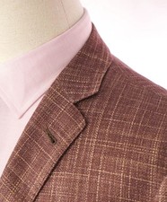 2,195 CORNELIANI - Brick Red PURE SILK Blazer - 44R