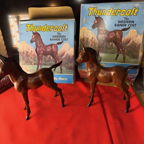 1966 Thundercolt Western Range Colt Marx Johnny West Series Vintage 10"  Set 2