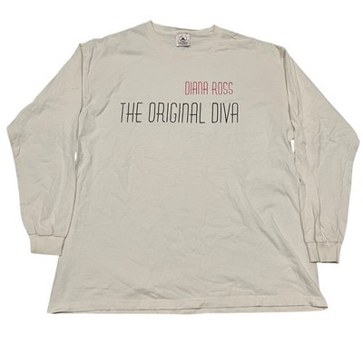 Vintage 90s Diana Ross Original Diva Long Sleeve Shirt Mens XL Music Rare