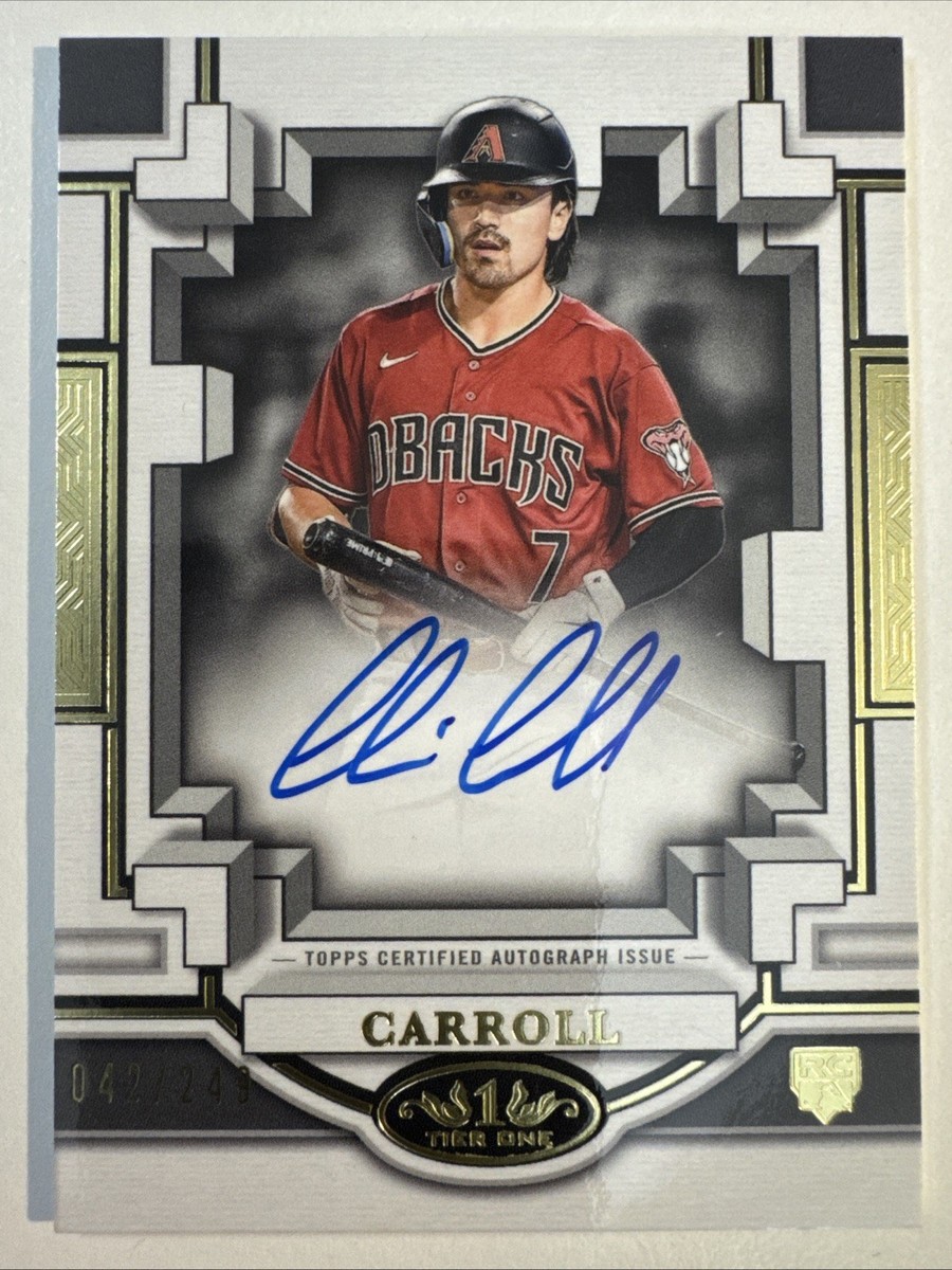 スポーツ選手 CORBIN CARROLL rookie autograph 2023 Topps Tier One Corbin Carroll Break Out Rookie Auto Autograph