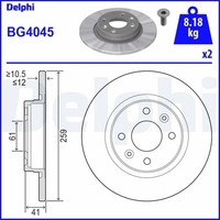 2X Delphi Bremsscheibe BG4045 FüR Dacia Renault Smart