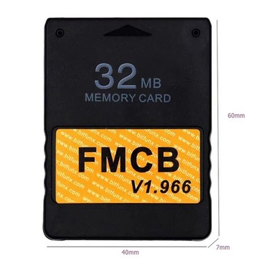 Bitfunx FMCB v1.966 32MB Memory Card Softmod Plug & Play für PS2 Slim FAT orange