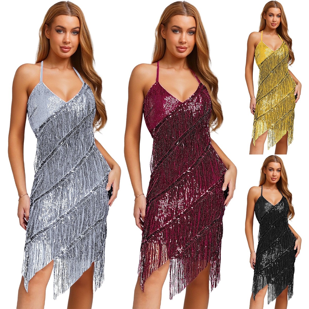 ballroom mini dress Lauren Elaine Mirrorball Mini