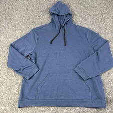 Onia Hoodie Mens XL Blue Sailboat Graphic Kangaroo Pocket Lightweight Nautical