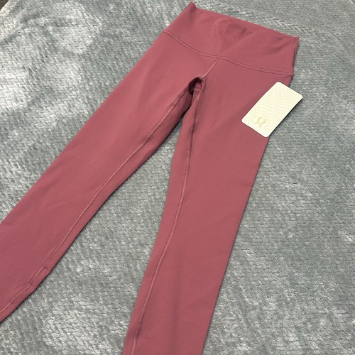 Lululemon Size 4 Wunder Train HR 7/8 Tight 25” Leggings Pink Rose $98 - Picture 3 of 8