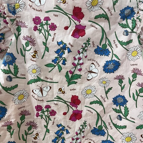 Mini Boden Pink Wildflower Garden Butterfly Bee Blouse Ruffle Sleeve Girls 5-6? - Picture 5 of 14