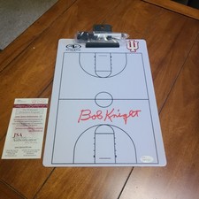 Bobby Bob Knight Signed Indiana University Hoosiers Clipboard JSA Certified Red