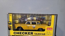 Sun Star Checker Taxicab Taxi Cab 1:18 Diecast Metal Yellow/Black Model