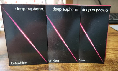 DEEP EUPHORIA  by CALVIN KLEIN  Eau de Toilette spray 3 Pack  Samples 1.2ml NEW