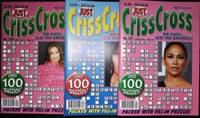 300 Criss Cross Puzzles - 3 Books Magazines - Just Criss Cross Mag #329-331 NEW