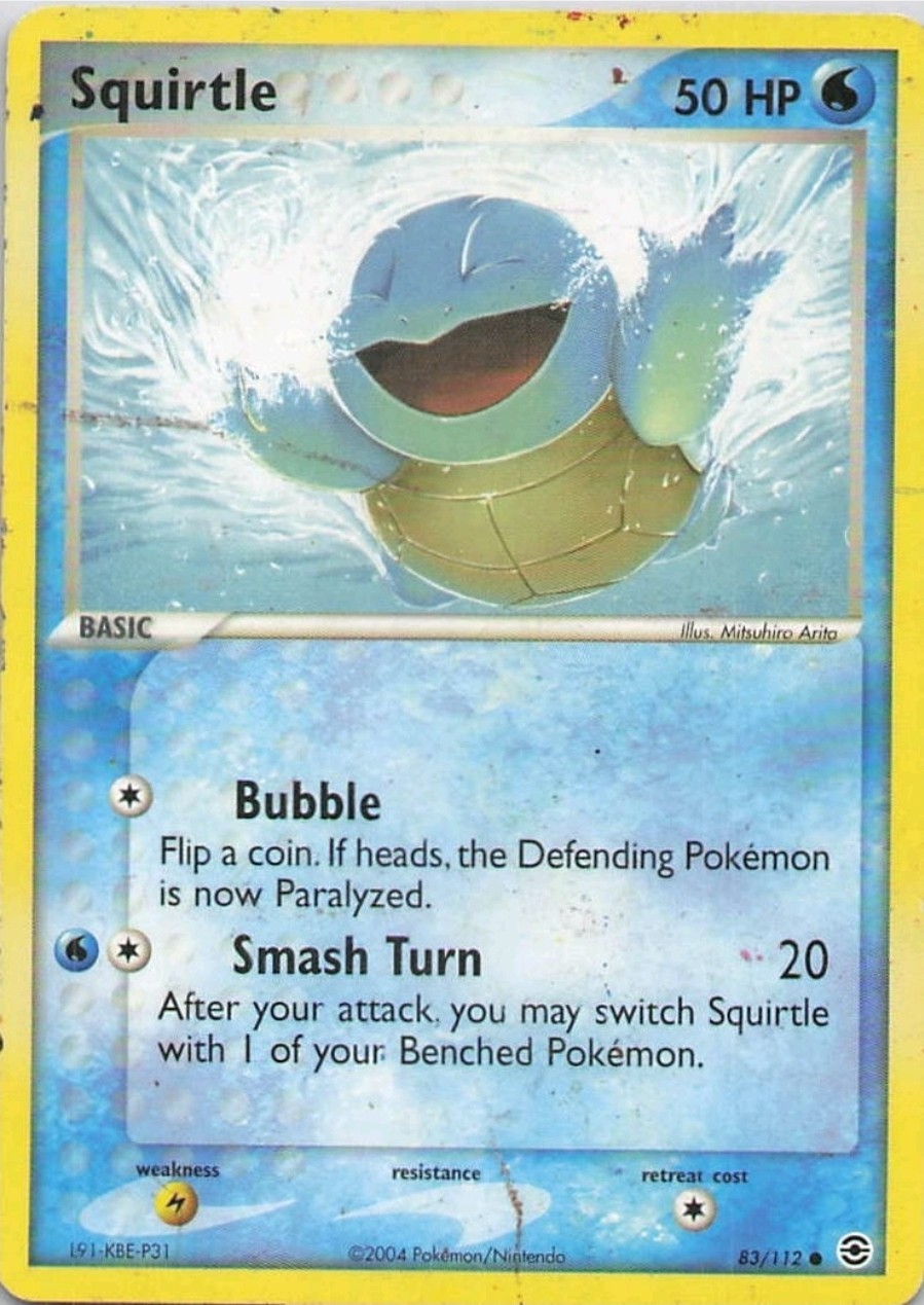 Pokemon TCG Squirtle 83/112 EX FireRed & LeafGreen Regular