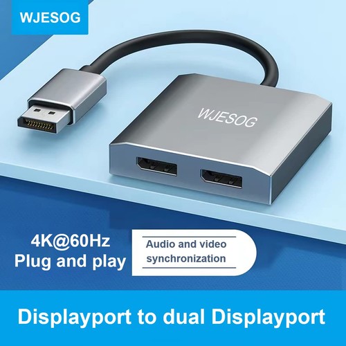 Displayport to Dual Displayport Splitter Dual 4K@60Hz Resolution,DP to 2 Disp... - Picture 2 of 6