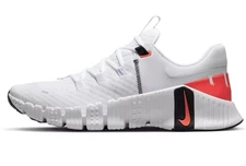 Nike Free Metcon 5 White Bright Crimson Mens Gym Training Shoes DV3949-100