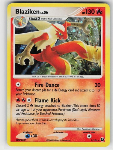 Blaziken 1 Holo 106 R Great Encounters Pokemon Lightly Played *SWIRL*