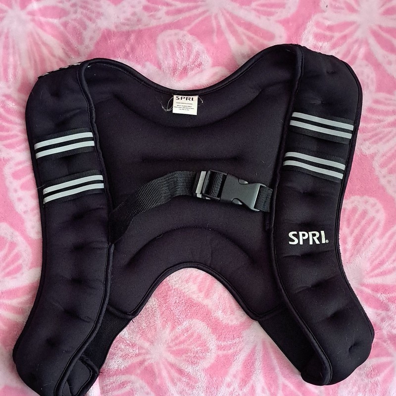 SPRI Weighted Vest Black Adjustable Straps Gym Training Unisex Adults 20lbs