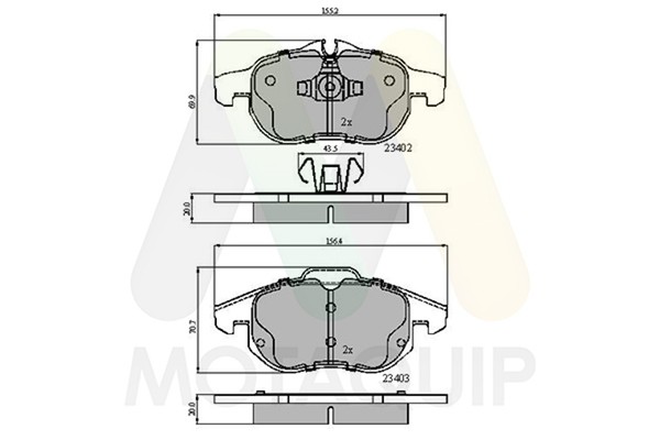 Bremsbelagsatz Scheibenbremse Motaquip LVXL1119 FüR Opel Vectra Z02 CC Caravan-image