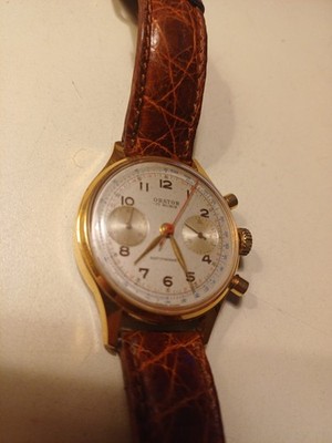 Vintage Herrenuhr Chronograph ORATOR 36mm ohne Krone Dial Original