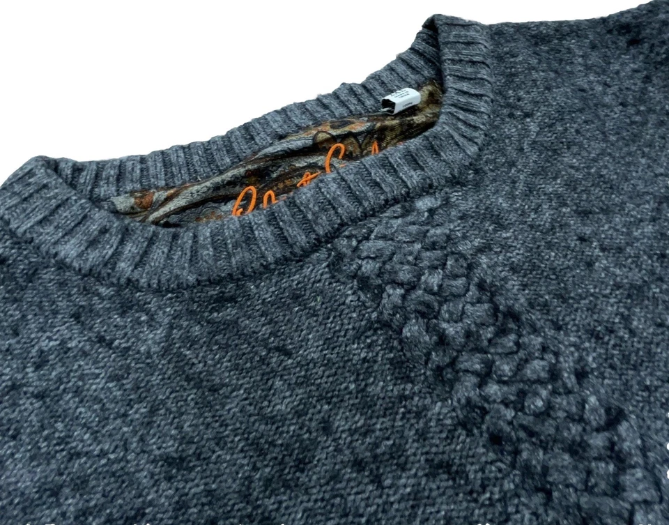 Robert Graham 毛衣男式 XXL 2XL 重型针织圆领罗纹运动衫羊毛 — 第 2/4 张图片