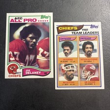 1982 Topps Joe Delaney #112 Hero Rookie Card RC EX SHARP And Team Leaders Card. rookie card picture
