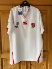 Mens White England Rugby Shirt Canterbury Size S Japan 2019 World Cup Rare Find