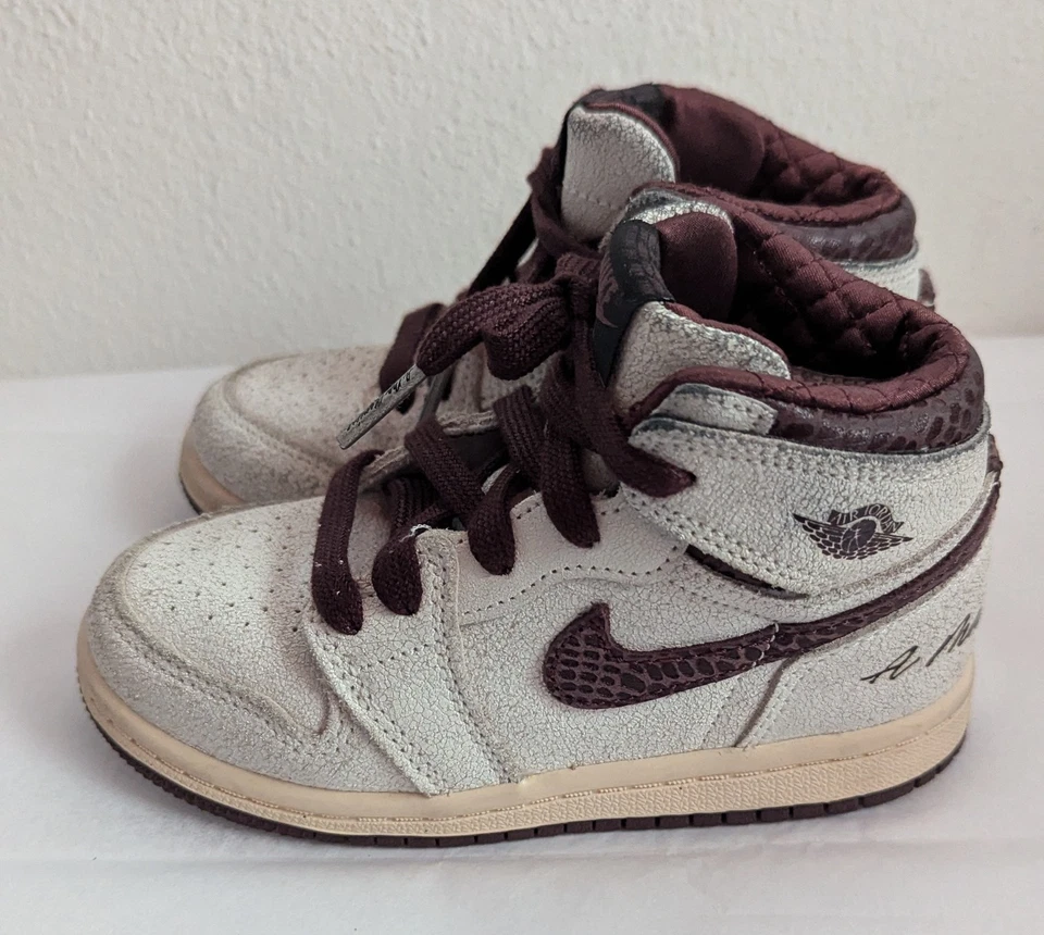 A Ma Maniére x Nike Air Jordan Retro 1 High OG TD Airness Size 9c DO7098-100 - Image 4 of 4