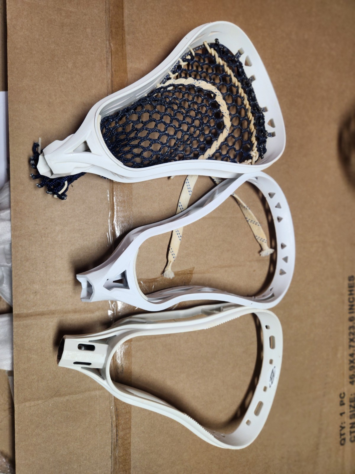 Vintage Lot Of 3 Used Brine Lacrosse Heads One Blaxe,One Alias, And One Oz 2