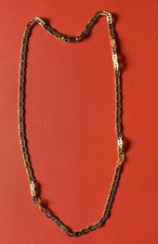 MAGNIFIQUE CHAINE PLAQUÉ OR ORIGINALE MAILLONS PLATS TTBE 