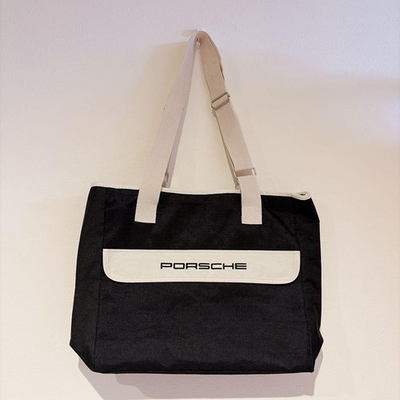 #ad Porsche Black Aluminum Coated Insulated Tote Eco Cold Bag Rare Not for Sale $152.14