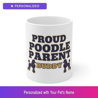 Custom Poodle Pet Lover Coffee Mug Personalized Name Dog Owner 11oz Easter Gift