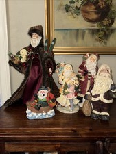 Vintage Modern Santa Christmas Figurines LOT Of 5 Mixed Lot Decor -As Is- Lot B