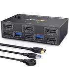  KVM- Dual Monitor DisplayPort, 4 USB 3.0 für 2 Computer, 2 in 2 Out DP 1.47347