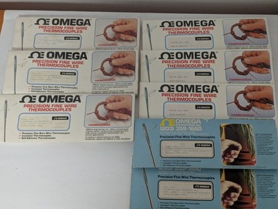 Lot of Omega Self Adhesive Precision Fine Wire Thermocouples Chromega - Alomega