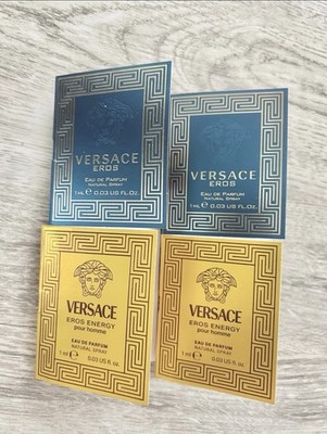 Versace Eros Energy & Versace Eros Eau de Parfum for Men 4 Sample Size Sprays