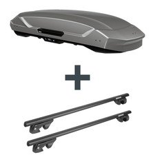 Dachbox Thule Motion 3 XXL + Dachträger Menabo für Opel Astra G Caravan F35 NP