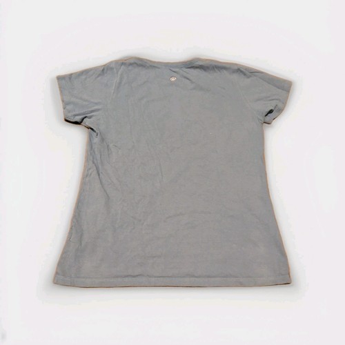 Life Is Good Palm Tree Small Women's Shirt Light Greyish Blue Ocean Vacation - Picture 3 of 7