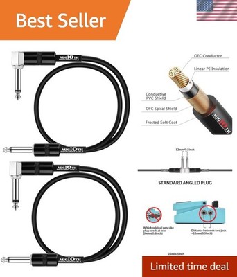 12 Inch Guitar Patch Cable 30 CM Performance Guitar Effect Pedal Cables Strai...