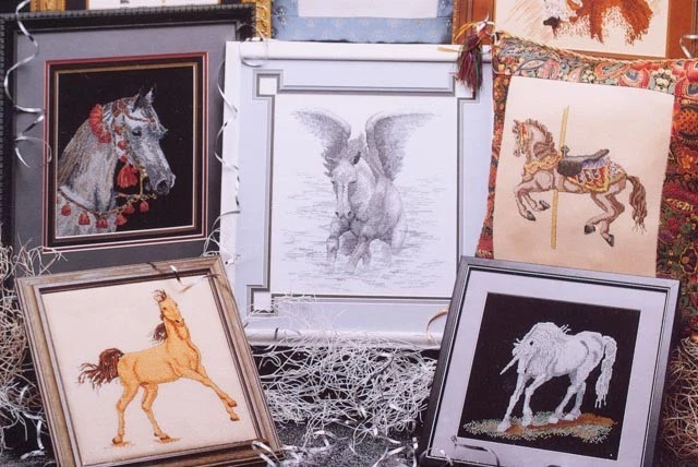 Carousel Horses Fantasy Lot of 3 Counted Cross Stitch Leaflet Chart - Image 4 of 4