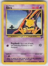 Abra 65/130 Common Base Set 2 Pokemon Damaged