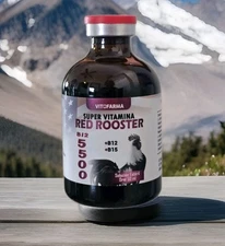 B12 5500 Red Roosters B15  Atp Electrolitos Vitofarma Gallos 50ml Exp. 01/28