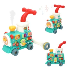 3 in 1 Baby Walker Activity Center Learning Fist-Step Push Toys, Sit-To-Stand Le