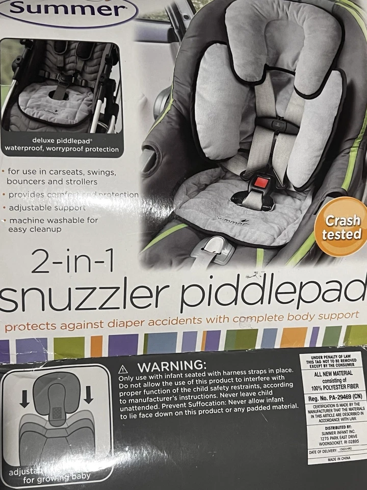 Suporte infantil Summer 2 em 1 Snuzzler PiddlePad para assentos de carro e carrinhos de bebê - Imagem 3 de 3